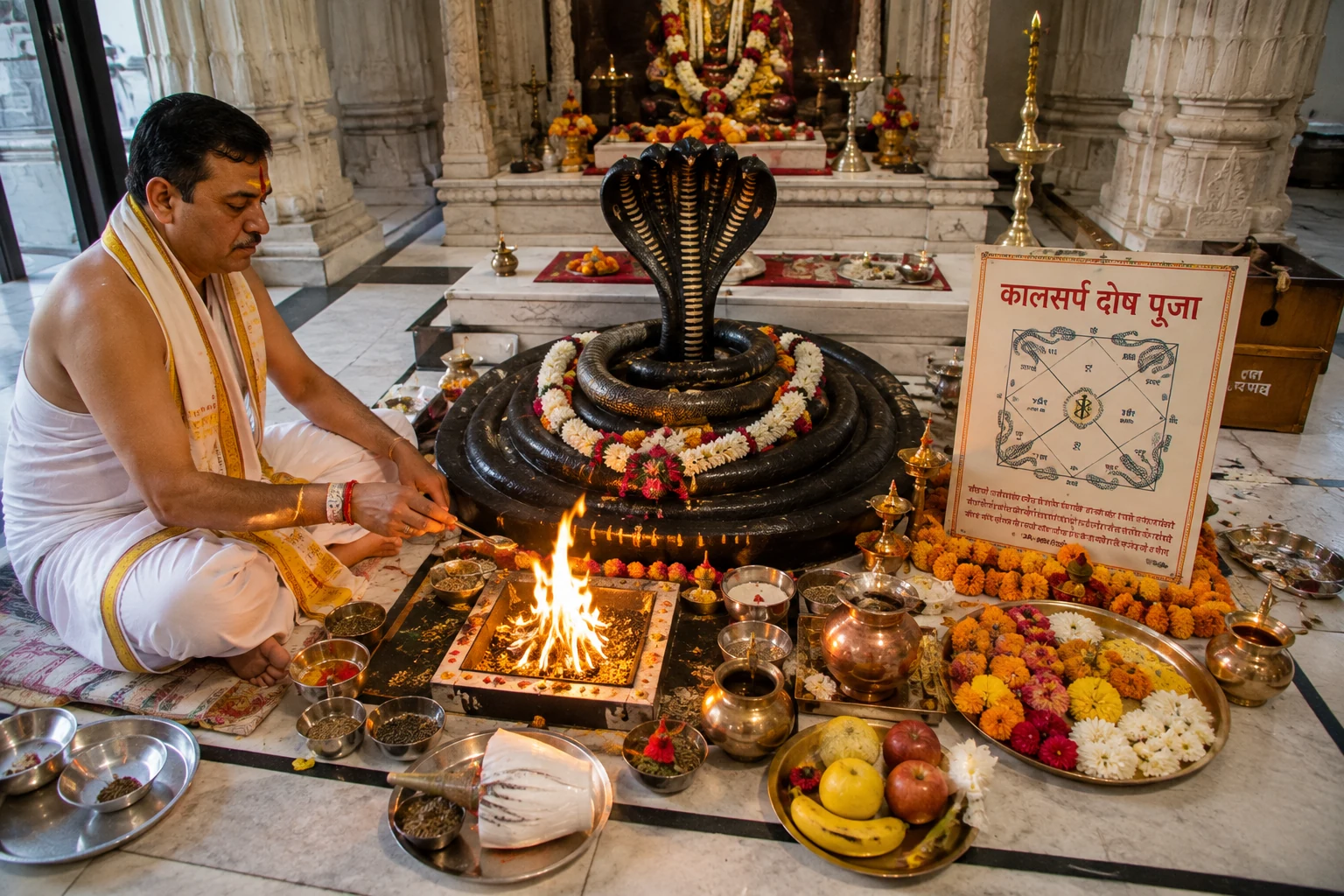 Kaal Sarp Dosh Poojan — Rahu Ketu worship