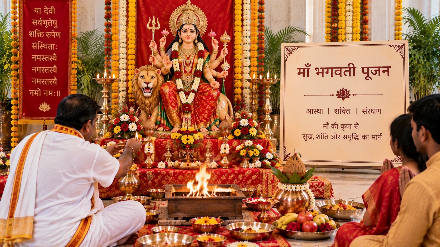 Maa Bhagwati Poojan during Navratri
