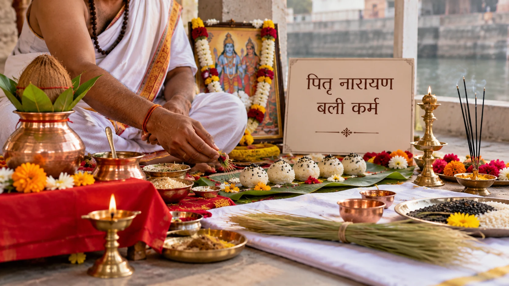Pitra Narayan Bali Karm — Pind Daan and Tarpan at the sacred ghat