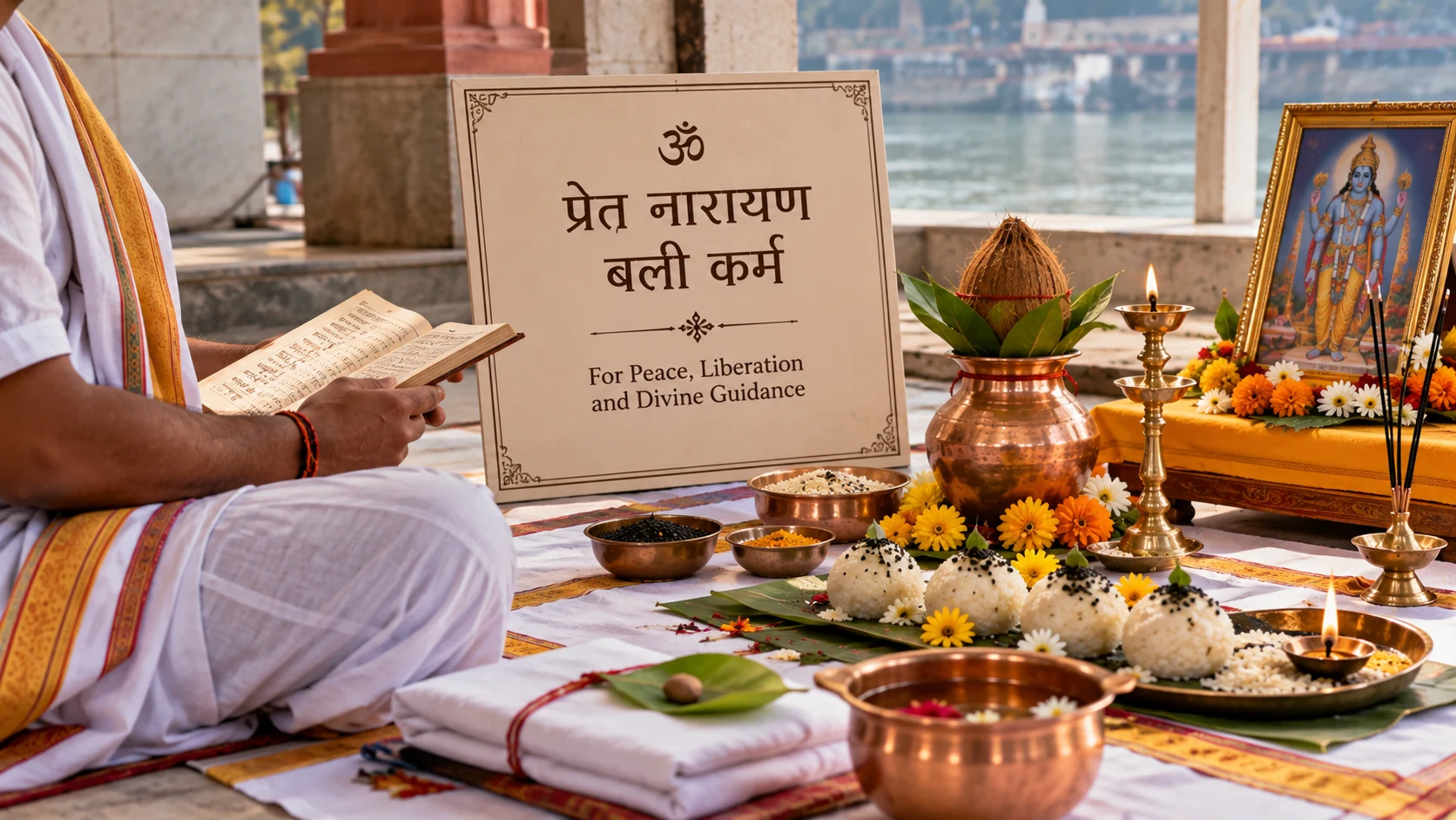 Pret Narayan Bali Karm at the sacred ghat